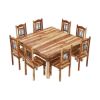 Picture of Peoria Solid Wood 9 Piece Square Dining Table Set For 8