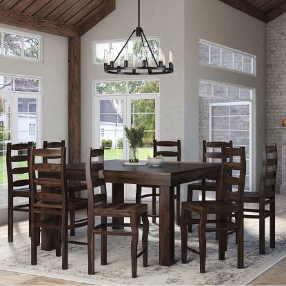 Picture of Kansas City Rustic Farmhouse Counter Height Square Dining Set