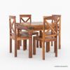 Picture of Appalachian Rustic Contemporary Square Dining Table with 4 Chairs 