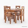 Picture of Appalachian Rustic Contemporary Square Dining Table with 4 Chairs 