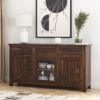 Picture of Frisco Modern Rustic Solid Wood Long Sideboard with Drawers