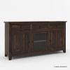 Picture of Frisco Modern Rustic Solid Wood Long Sideboard with Drawers