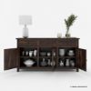 Picture of Frisco Modern Rustic Solid Wood Long Sideboard with Drawers