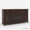 Picture of Frisco Modern Rustic Solid Wood Long Sideboard with Drawers