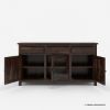 Picture of Frisco Modern Rustic Solid Wood Long Sideboard with Drawers