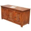 Picture of Classic Handcrafted Rustic Solid Wood Entertainment TV Media Cabinet