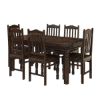 Picture of Oklahoma Farmhouse Traditional Solid Rosewood Country Dining Table Set