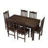 Picture of Oklahoma Farmhouse Traditional Solid Rosewood Country Dining Table Set