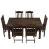 Picture of Oklahoma Farmhouse Traditional Solid Rosewood Country Dining Table Set