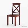 Picture of Traditional X Back Solid Wood Rustic Kitchen Dining Chair