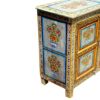 Picture of Red Dahlia Solid Wood Hand Painted Sideboard Cabinet with Drawer