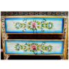 Picture of Red Dahlia Solid Wood Hand Painted Sideboard Cabinet with Drawer