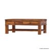 Picture of Everett Solid Wood Handcarved Rustic Coffee Table With Shelf
