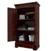 Picture of Marengo Rustic Solid Wood Large Clothing Armoire Wardrobe With Drawers