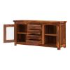 Picture of Fremont Rustic Solid Wood Sideboard Buffet Cabinet with Glass Door