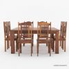 Picture of Chilliwack Solid Wood 64" Square Dining Table Chairs Set For 8 People