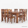 Picture of Chilliwack Solid Wood 64" Square Dining Table Chairs Set For 8 People