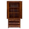 Picture of Simply Tudor Rustic Solid Wood Wardrobe Armoire With Drawers and Shelves