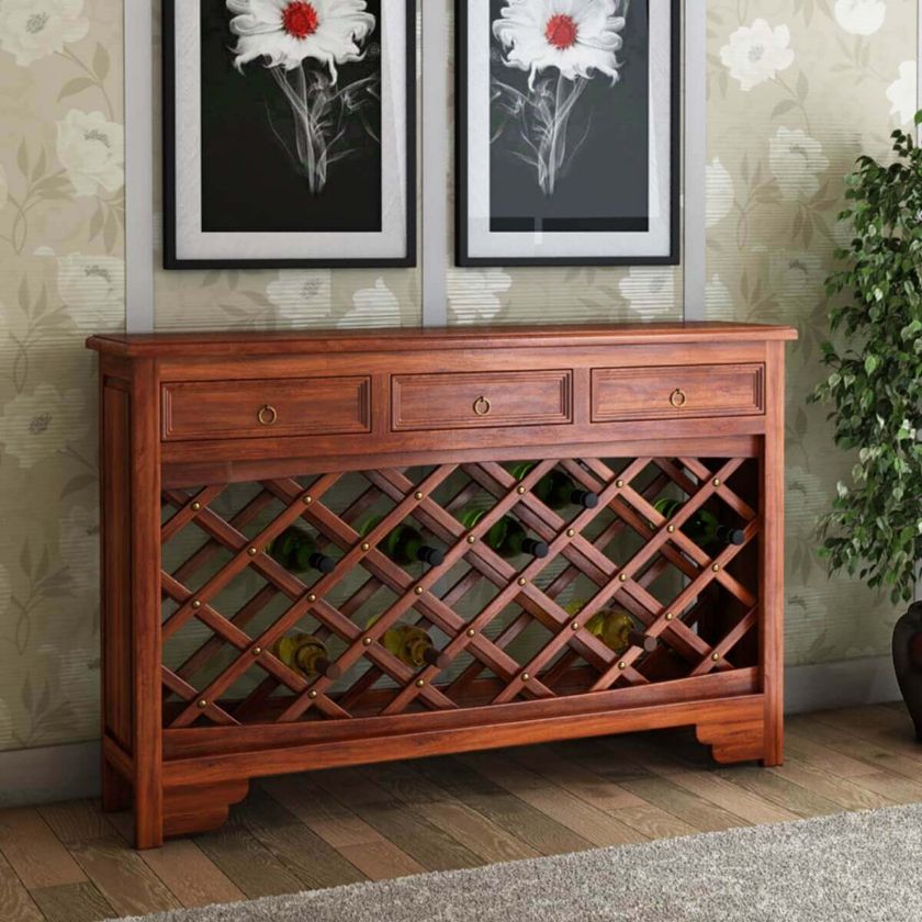 Picture of Sierra Nevada Console Table With Wine Rack