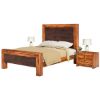 Picture of Texas Solid Wood Paneled Platform Bed Frame w Headboard