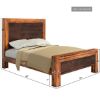Picture of Texas Solid Wood Paneled Platform Bed Frame w Headboard