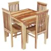 Picture of Ostrander Solid Wood 4 Seater Small Kitchen Table Set