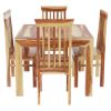 Picture of Ostrander Solid Wood 4 Seater Small Kitchen Table Set