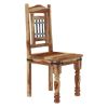 Picture of Peoria Solid Wood & Wrought Iron Rustic Kitchen Dining Chair