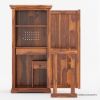 Picture of Space Saving Solid Wood Folding Armoire Desk with Storage Cabinet 