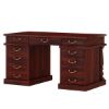 Picture of Transitional Solid Wood Home Office Executive  Desk with Keyboard Tray