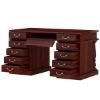 Picture of Transitional Solid Wood Home Office Executive  Desk with Keyboard Tray