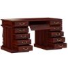 Picture of Transitional Solid Wood Home Office Executive  Desk with Keyboard Tray