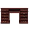 Picture of Transitional Solid Wood Home Office Executive  Desk with Keyboard Tray