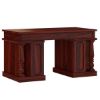 Picture of Transitional Solid Wood Home Office Executive  Desk with Keyboard Tray