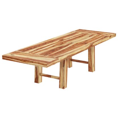 Picture of Bluffton Rustic Solid Wood Extendable Large Dining Table