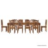 Picture of San Fransisco Transitional 11 Piece Rustic Solid Wood Dining Table Chair Set
