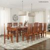 Picture of Rustic Lincoln Study Large Dining Room Table Chair Set For 10