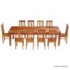 Picture of Rustic Lincoln Study Large Dining Room Table Chair Set For 10