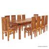 Picture of Rustic Lincoln Study Large Dining Room Table Chair Set For 10