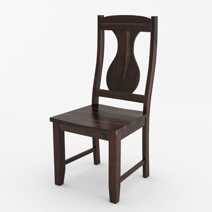 Picture of Tirana Rustic Solid Wood Pineapple Back Dining Chair