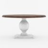 Picture of Illinois Rustic Solid Wood Two Tone Large Round Dining Table