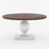Picture of Illinois Rustic Solid Wood Two Tone Large Round Dining Table