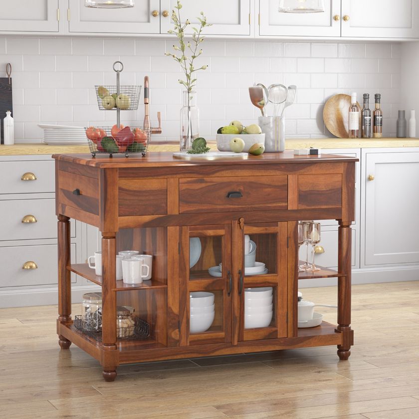 Picture of Lincoln Solid Wood Kitchen Island Table