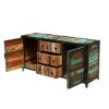 Picture of Allenhurst Rustic Reclaimed Wood 3 Drawer Industrial Sideboard Buffet