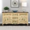 Picture of Antique Victorian Hand Painted Solid Wood Sideboard with Drawer