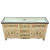 Picture of Antique Victorian Hand Painted Solid Wood Sideboard with Drawer