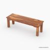 Picture of Idaho Rustic Solid Wood Casual Dining Table Chair Set w Bench