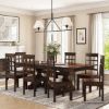 Picture of Antwerp Farmhouse X-Legs Extendable Solid Wood Dining Table Set For 8