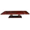 Picture of Extra Large Solid Wood Double Pedestal Extendable Dining Table for 12