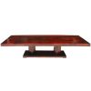 Picture of Extra Large Solid Wood Double Pedestal Extendable Dining Table for 12